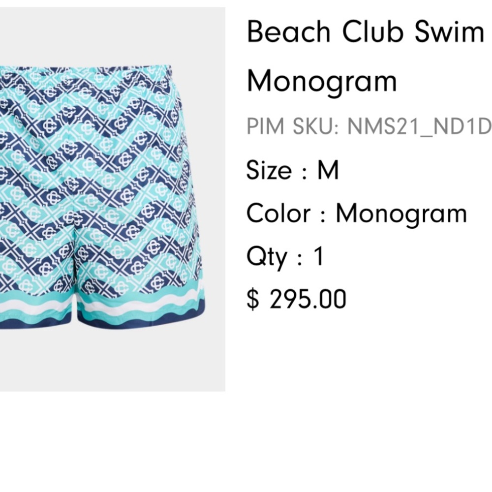 Beach Club Swim Monogram Men's Athletic Shorts - Blue